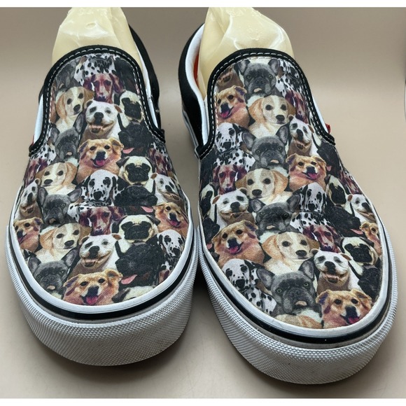 Vans Shoes - Vans X ASPCA Puppy Dog Faces Classic Slip Ons Men's 8.5 Women's 10